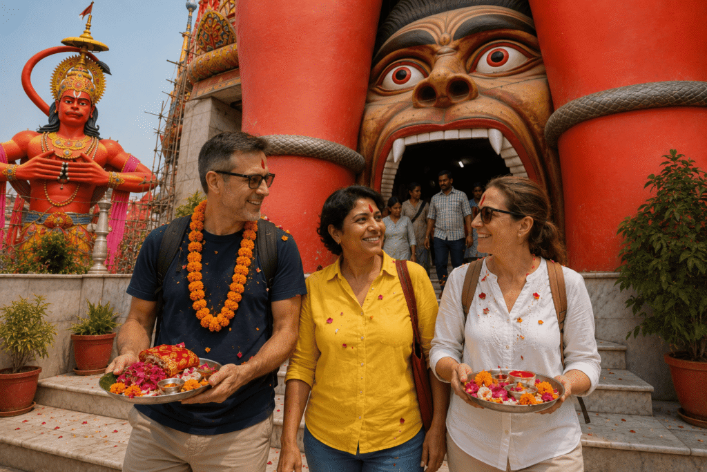 Moving beyond sightseeing to experience true inner stillness—participating in timeless sacred rituals that quiet the mind and settle the soul. at Delhi Temple Tour