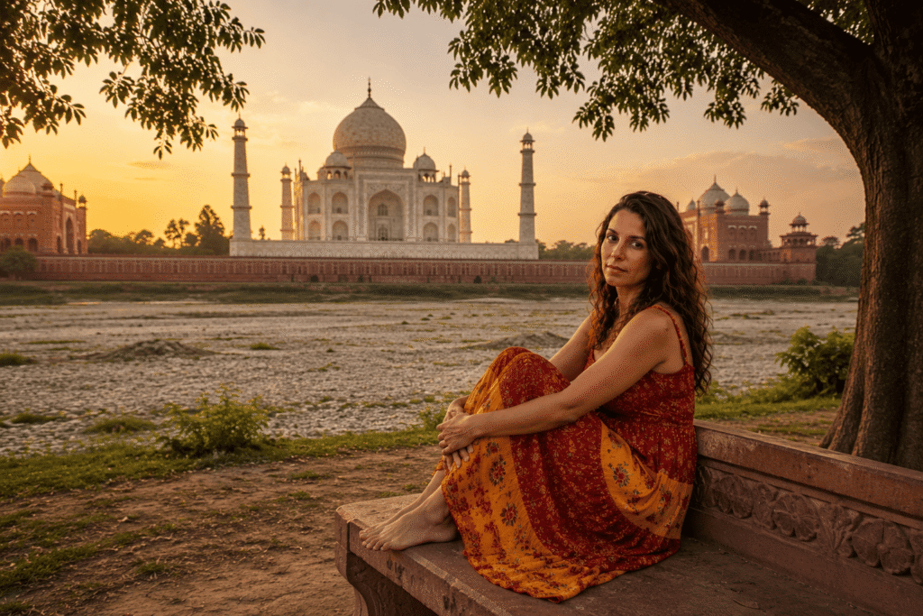 Harry tour  guide is at Mehtab Bagh Taj Mahal View: The Most Romantic Spot on a Delhi to Taj Mahal Private Tour