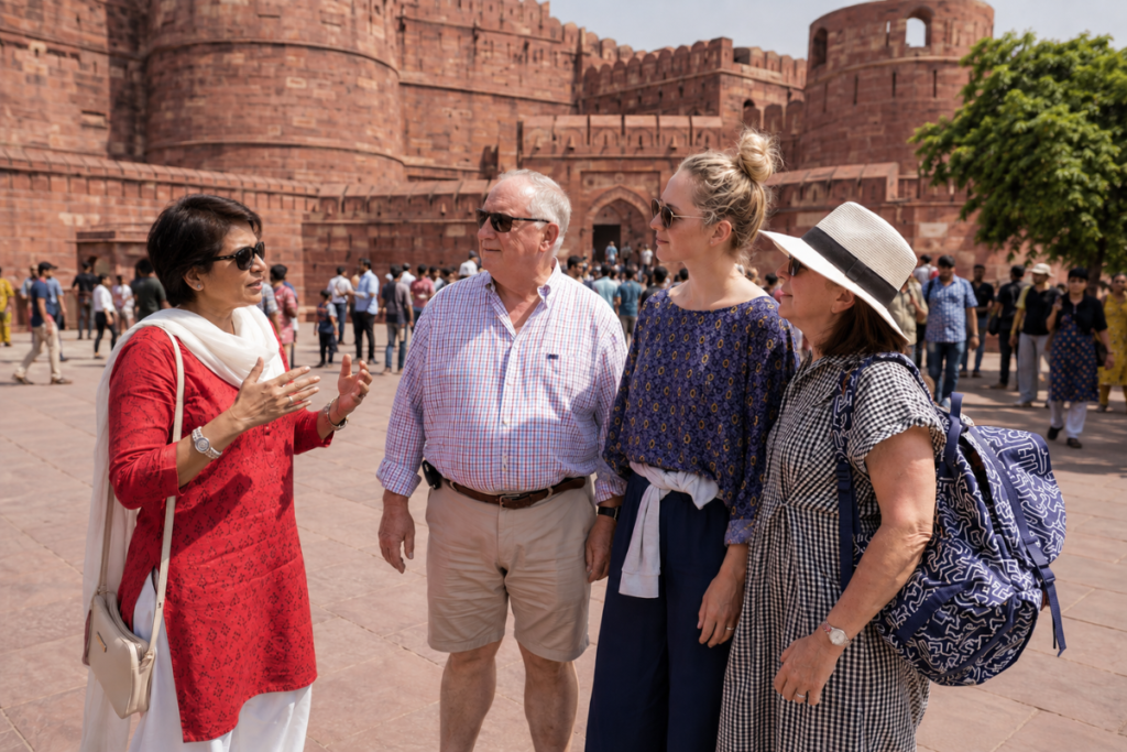 Agra Fort tour entrance during Delhi to Taj Mahal Private Tour