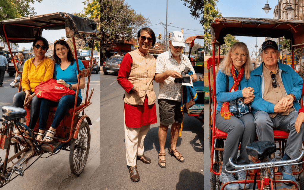 Old Delhi Heritage Walk- Magic of Old Delhi Bazaars & Street Food Walk 10 Explore Old Delhi Heritage Walk with a local guide international tourist having fun taking photos