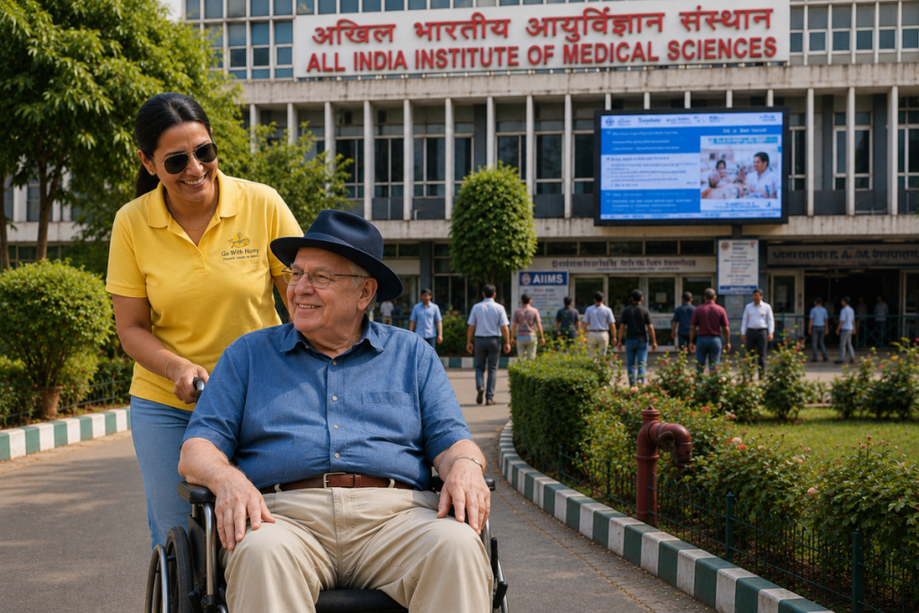 AIIMS Delhi Guide  is caring a foreign tourist for a Doctor for meeting– Complete Information for Patients & Visitors