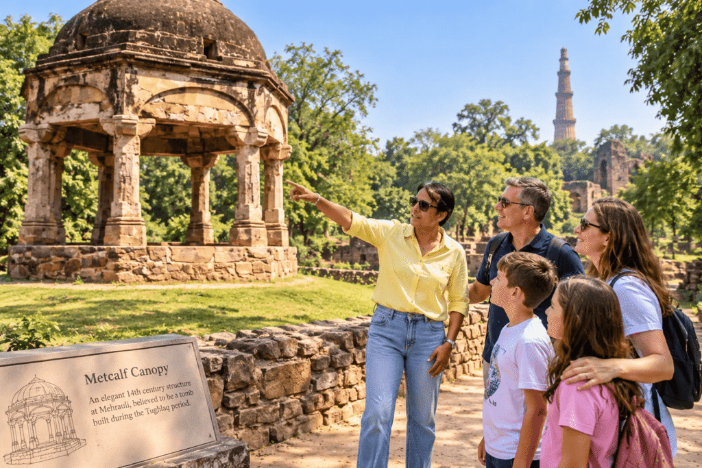 Mehrauli Archeological Park Walk with Tour Guide – Ticket Metcalf House and Canopy 