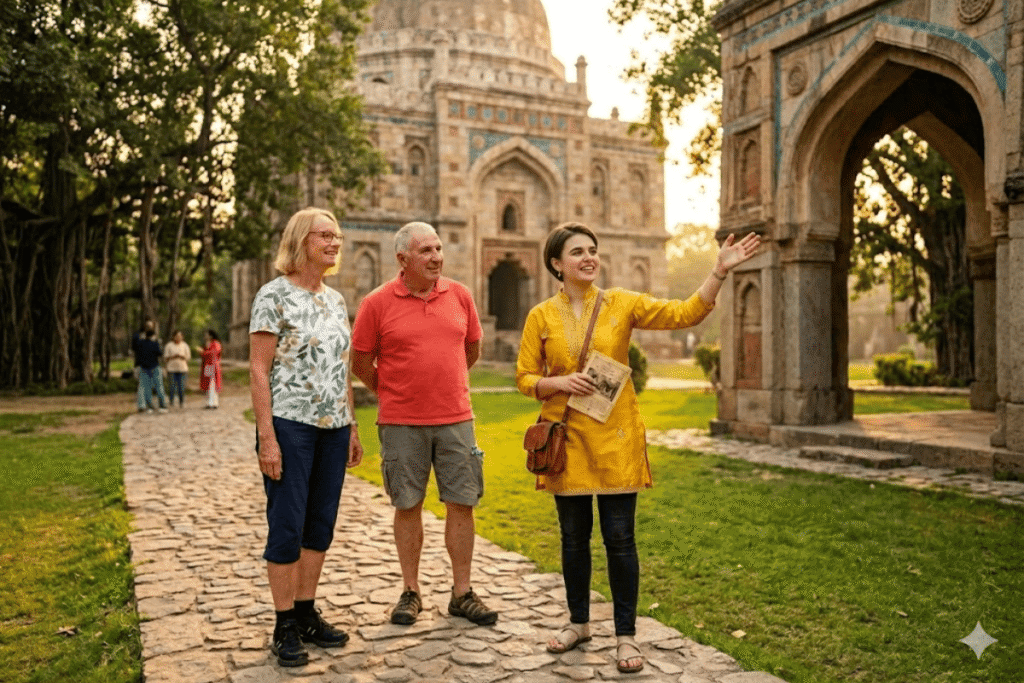 Lodhi Garden Heritage Walk with a Storyteller – A Tale of Tombs and Trees Delhi tour guide was so friendly we really enjoy Lodhi garden