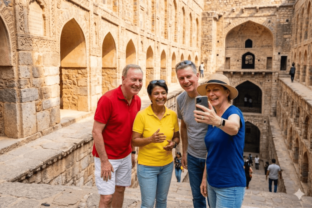 Agrasen Ki Baoli with Private Tour Guide India — a hidden world of mystery, shadows, and ancient charm.
