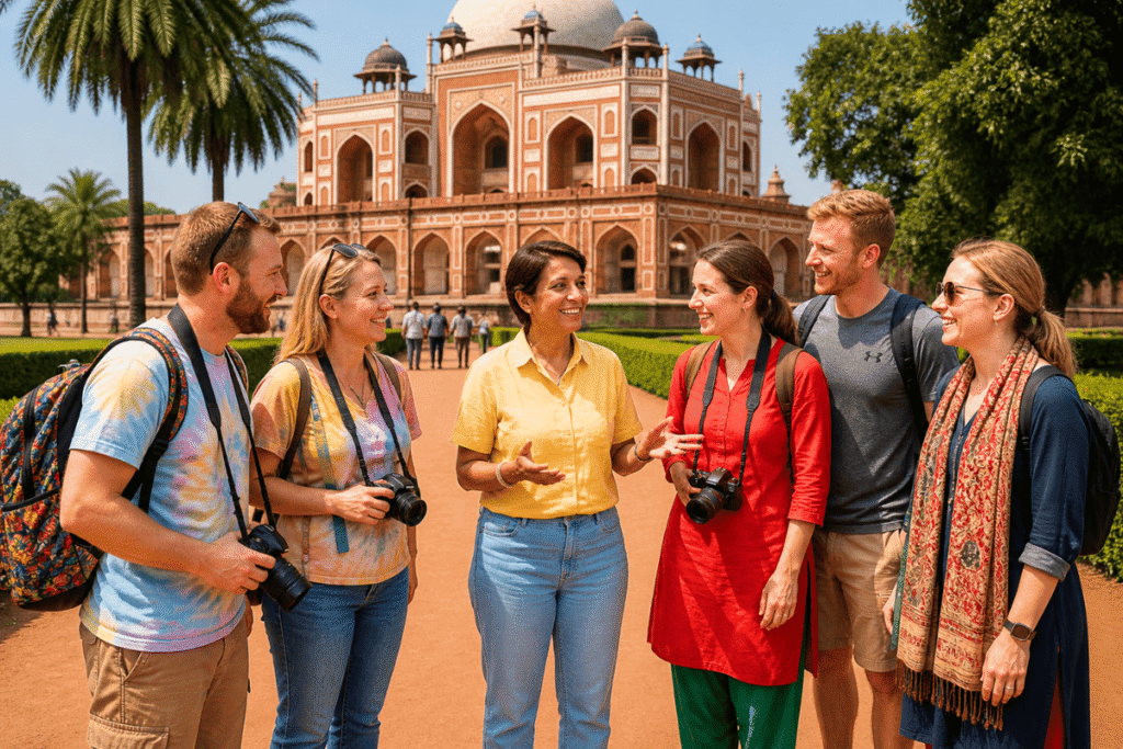 Go With Harry – Explore Delhi, Agra & Jaipur with a Trusted Delhi Tour Guide, Our Tour Guide Harry Explained the story of Humayun's Tomb, me and my friend were really impressed When said idea of Taj Mahal comes from this tomb 