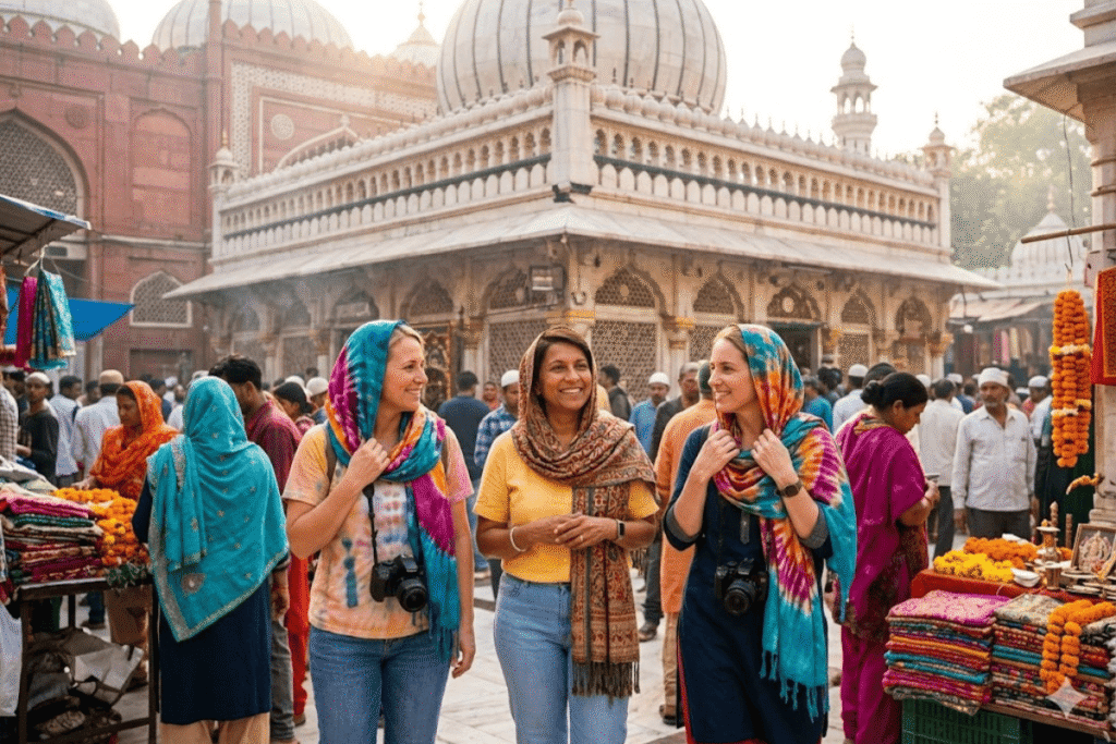 Explore Delhi, Agra & Jaipur with a Best Delhi Tour Guide we American ladies understands Sufiism Sufi's especially Hazart Nizamuddin Aulia Dargah we felt a soulful time 