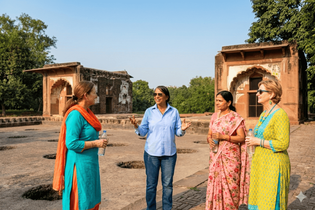 Sheesh Mahal Shalimar Bagh Walk with a Storyteller - Nearest Metro For foreigners working in Delhi Gurgaon Noida This Heritage walk in Delhi is unique
