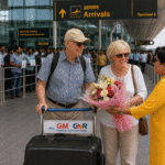 First Time in Delhi: Local Tips from a Delhi Tour Guide An American couple visiting First Time in Delhi: saw there Delhi Tour Guide and feel relax as Delhi is new and crowded for them, They get little nervous but Tour guide is there confidence