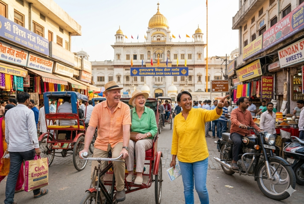 First Time in Delhi: The Ultimate Guide to Safe, Comfort-First Exploration 2 First Time in Delhi: The Ultimate Guide to Safe, Comfort-First Exploration, Tourist learning Old Delhi is a Mughal capital and New Delhi is colonials capital