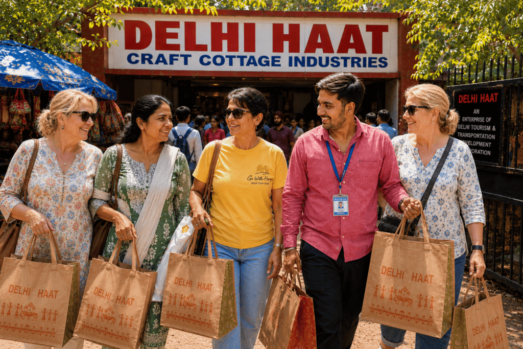 Go with Harry Team Nikhil is helping ladies for local shopping in Delhi