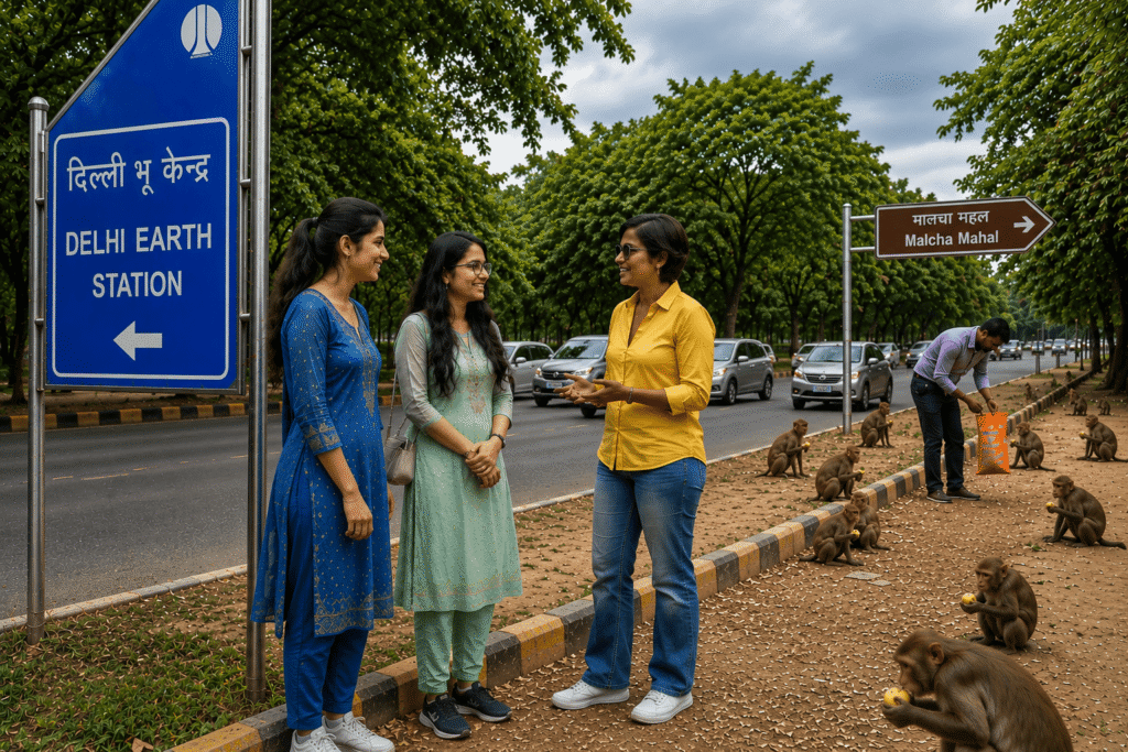 Meeting or Delhi guide friend before our adventure to Malcha Mahal Delhi , very nice gentle and we recommend his name for any solo woman traveler to Delhi