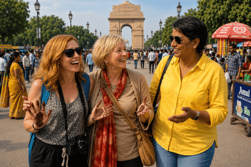 Female Tourist Guide in Delhi: Safe, Authentic & Unforgettable Tours 1 Exploring Delhi with complete peace of mind! Harry Female tourist guide in Delhi welcoming international female travelers for a safe, authentic, and memorable local sightseeing tour.