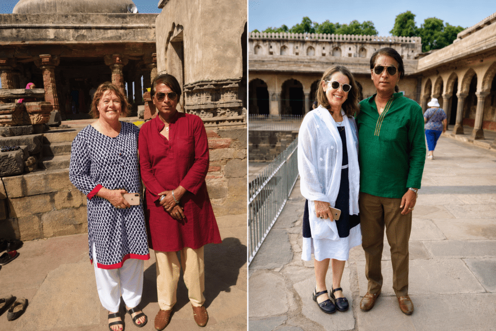 Female Tourist Guide in Delhi: Safe, Authentic & Unforgettable Tours 2 Friendly companion for Delhi tour Harry exploring Chandni Chowk with a group of international female travelers near Red Fort.