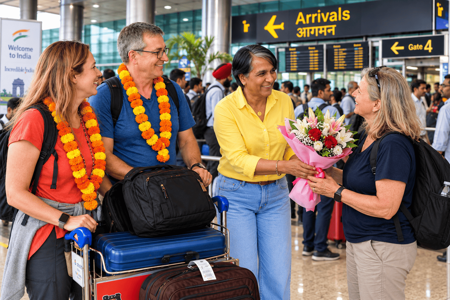 India Tour Companion – Explore India with Go With Harry meeting International Tourist at Arrivals